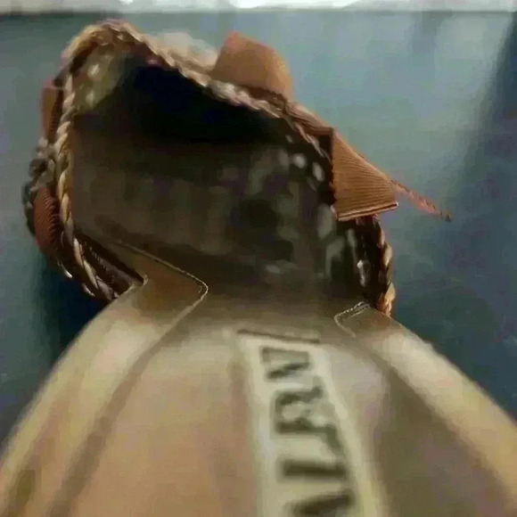 Alfani leather weave slides size 7 Gold Pewter - Picture 6 of 12